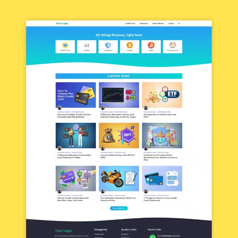 Blog Website Template for GeneratePress
