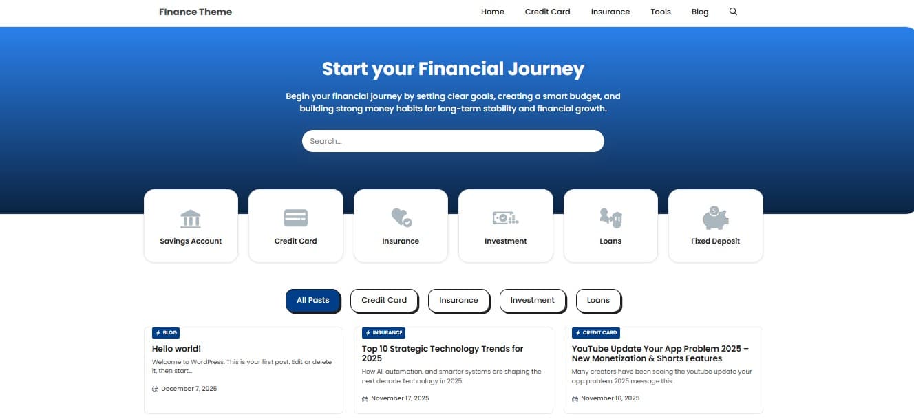 Finance & Banking WordPress Theme
