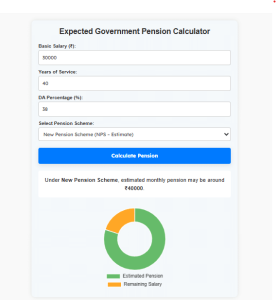 Government Pension Calculator Tool