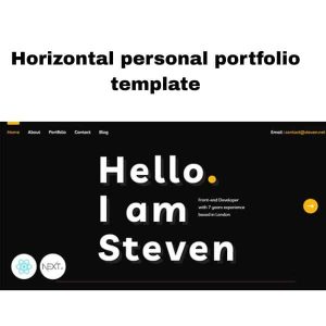 Horizontal Personal Portfolio Template