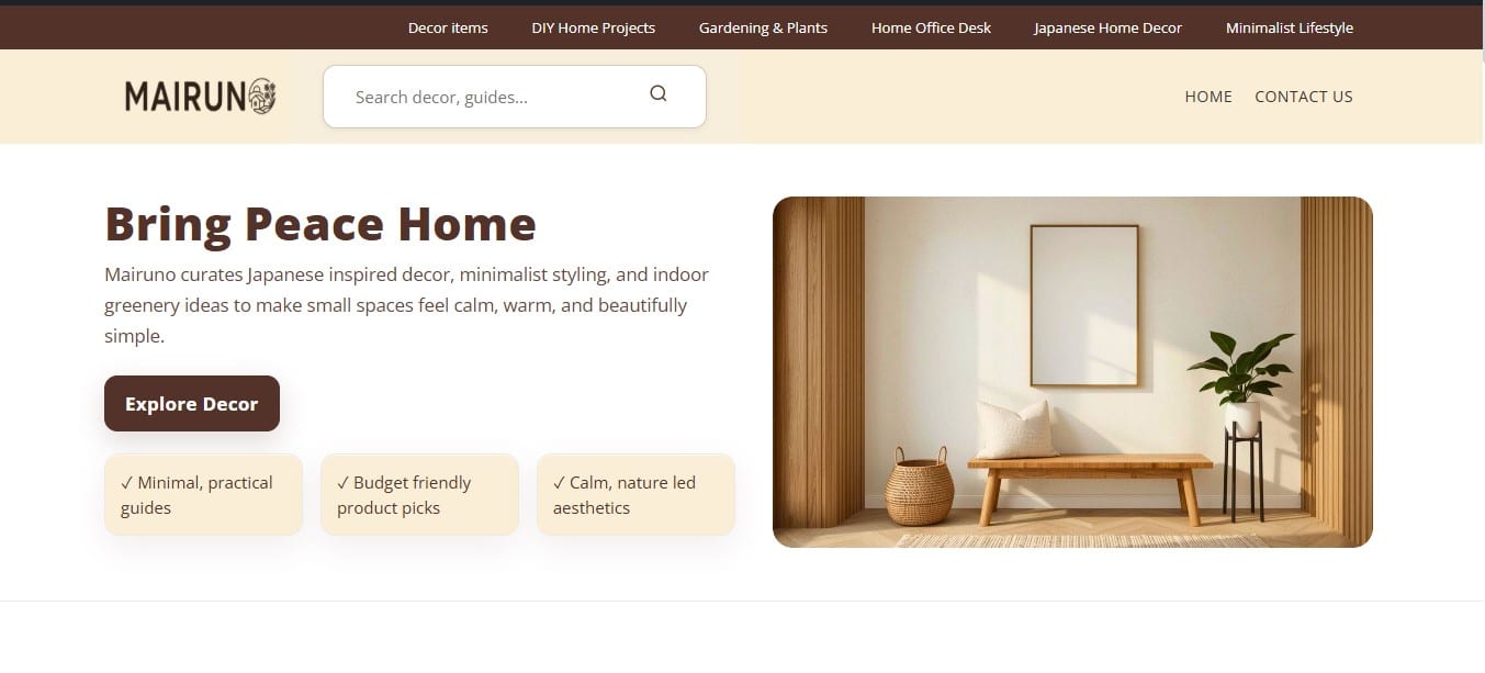 Mairuno ZenTheme – Minimalist Japanese-Inspired Premium Affiliate WordPress Theme